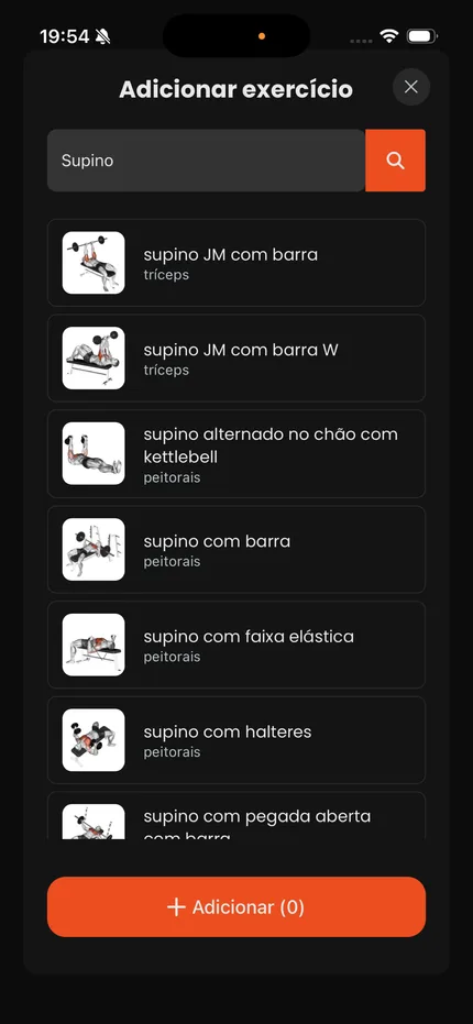 Busque exercícios em uma biblioteca com mídia ilustrada